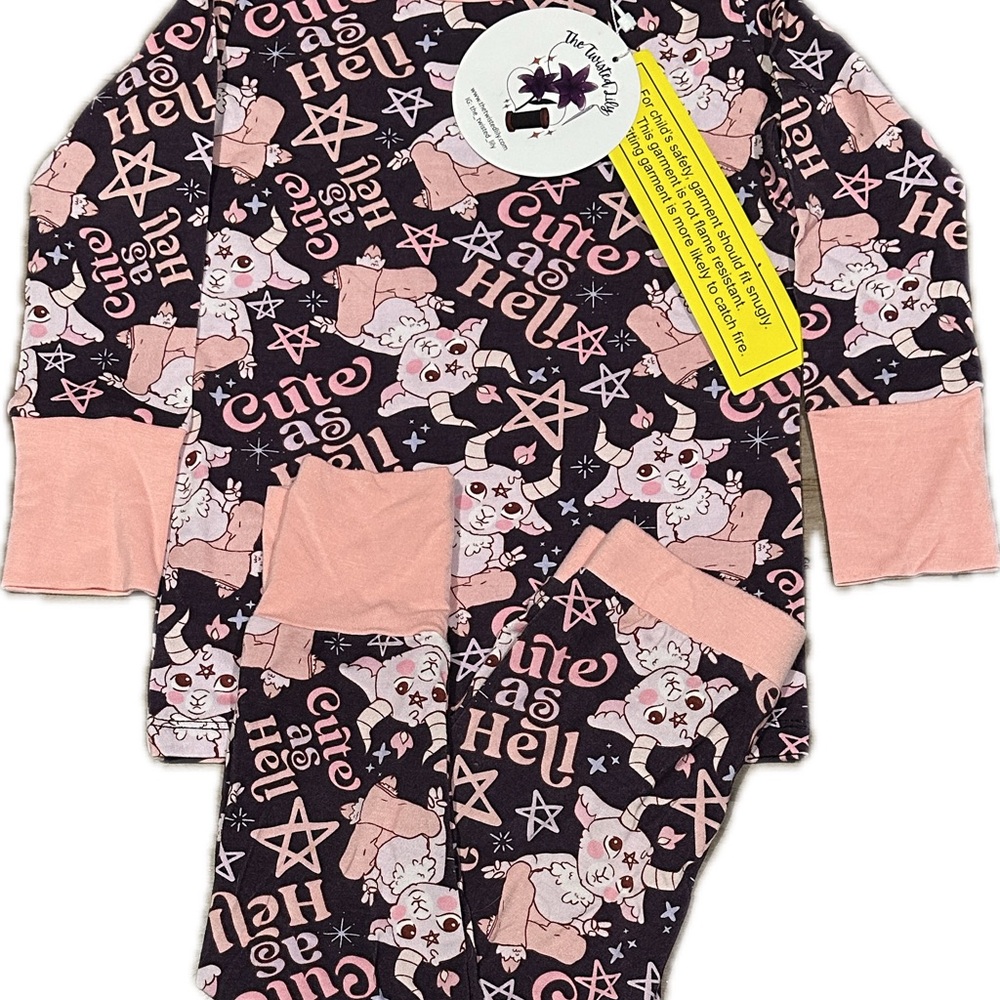 2T Twisted Lily Cute As Hell Long Sleeve Pajamas